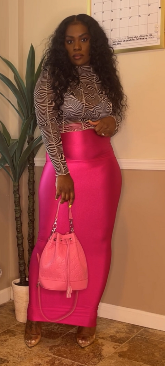 Pink pencil skirt 5t best sale